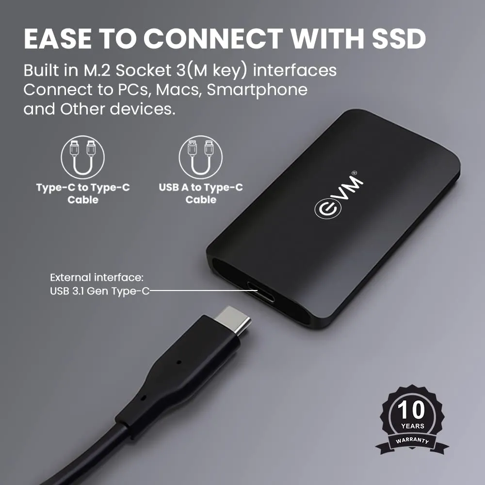 EVM External SSD 256GB Ensave Type-C view 4